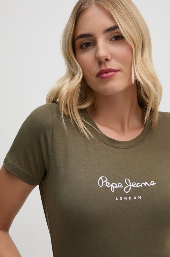 Pepe Jeans t-shirt NEW VIRGINIA SS N zöld PL505202