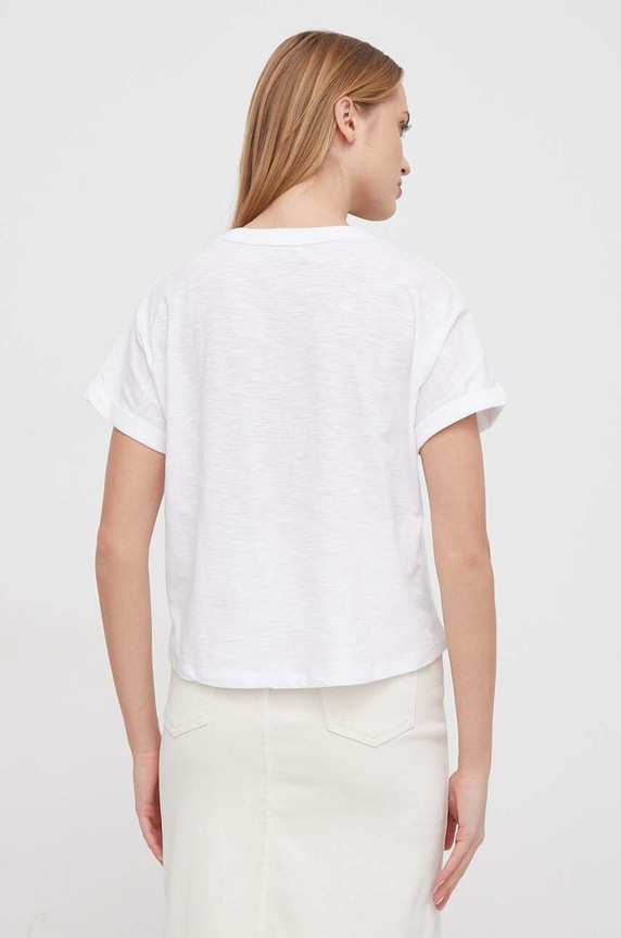 Odzież Pepe Jeans t-shirt bawełniany JAX PL505825 biały
