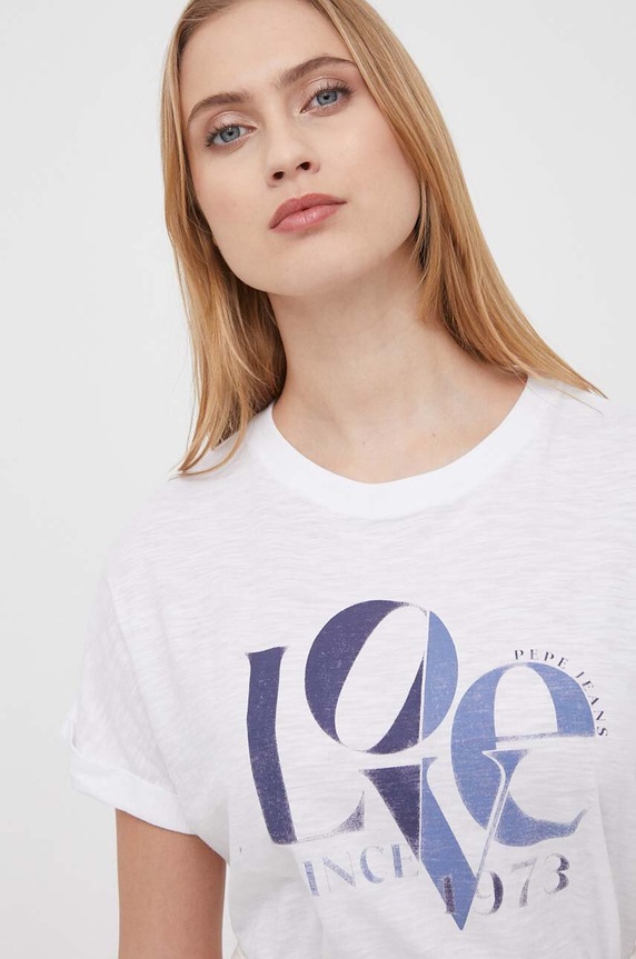 Pepe Jeans t-shirt bawełniany JAX biały PL505825
