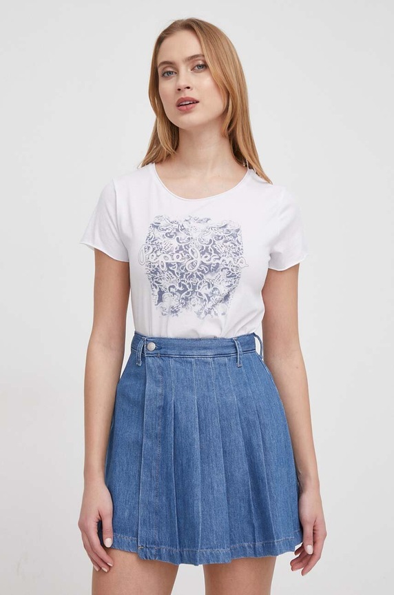 Bavlnené tričko Pepe Jeans JURY biela PL505829