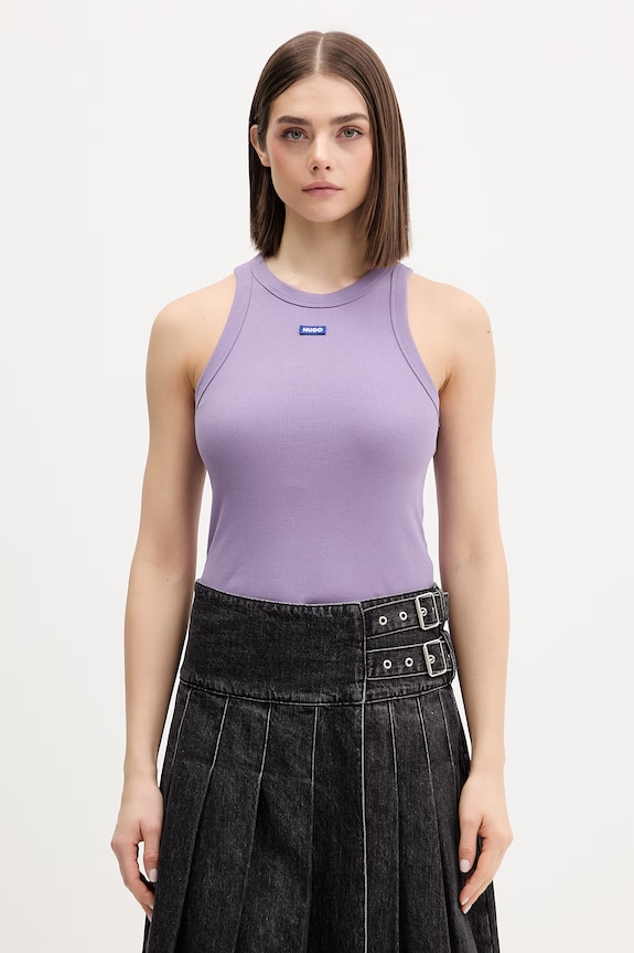 Top Hugo Blue Easy Tank_B slim fialová 50508857