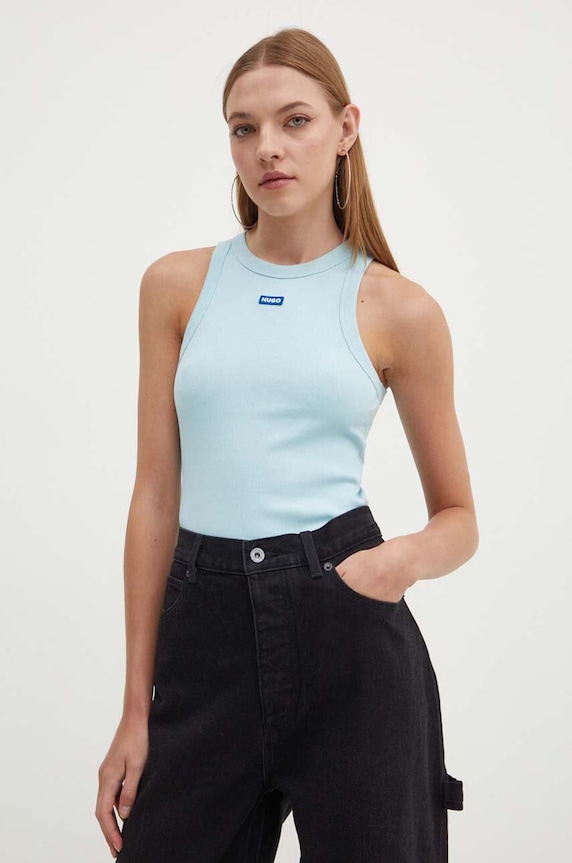 Top Hugo Blue Easy Tank_B slim modrá 50508857
