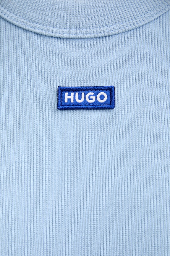 HUGO Blue póló női pamut elasztánnal Baby Tee_B 50510749 kék