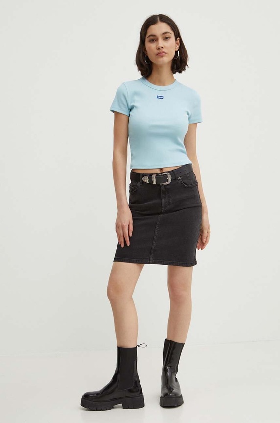 HUGO Blue t-shirt Baby Tee_B 50510749 niebieski AA00