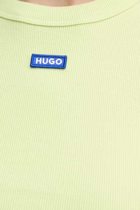 HUGO Blue t-shirt női pamut elasztánnal Baby Tee_B zöld 50510749