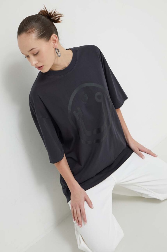 HUGO Blue t-shirt bawełniany 50511471 czarny