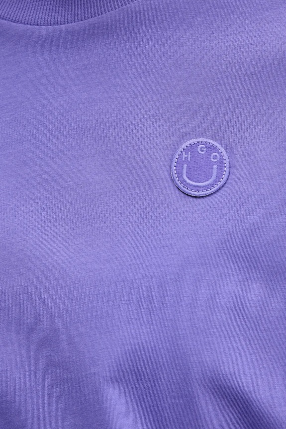 Hugo Blue t-shirt bawełniany Vintage Tee_B_1 50518139 fioletowy