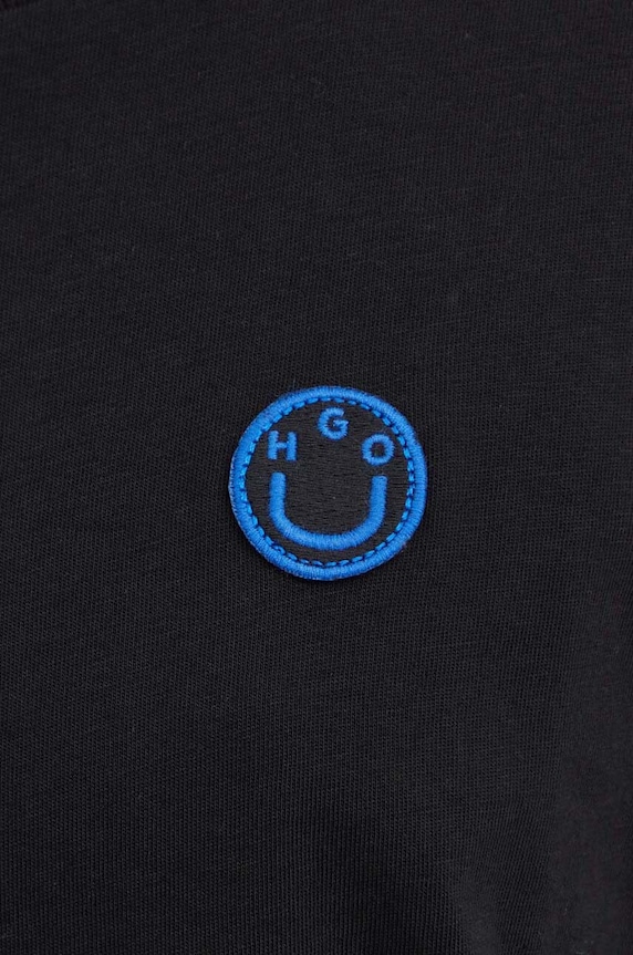 Bavlnené tričko Hugo Blue Vintage Tee_B_1 50518139 čierna