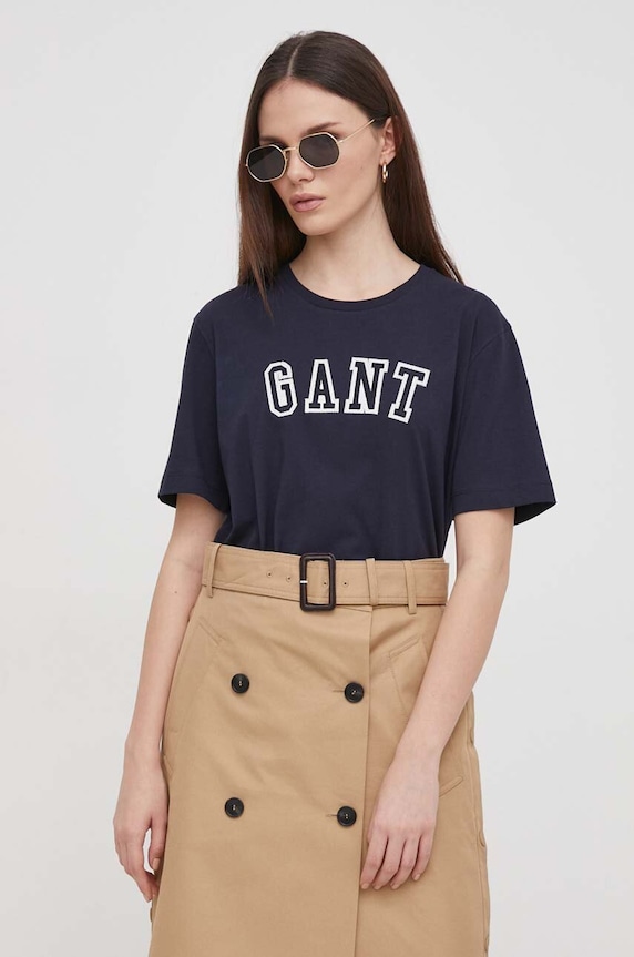 Gant tricou din bumbac bleumarin 4200804