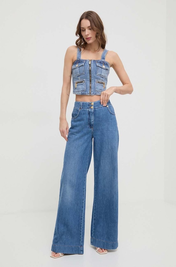 Liu Jo farmer top UA4089.DS059 kék SS24