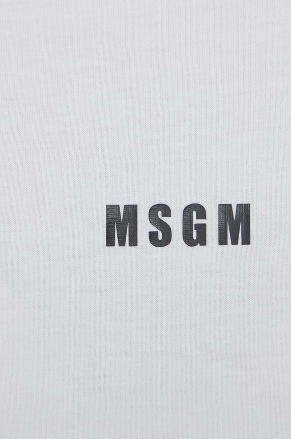 Bavlnené tričko MSGM 2000MDM500.200002 biela