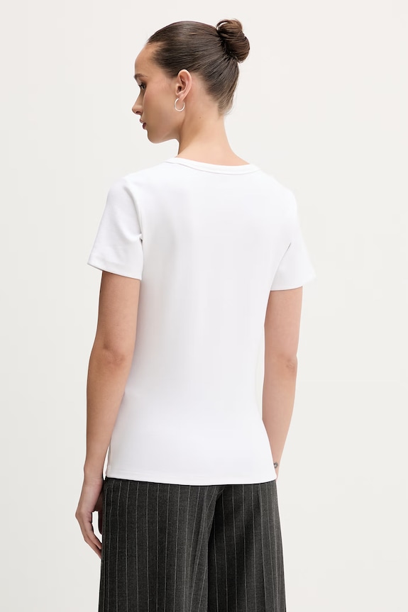 Îmbrăcăminte HUGO tricou de damă cu bumbac Deloris 50512002 alb