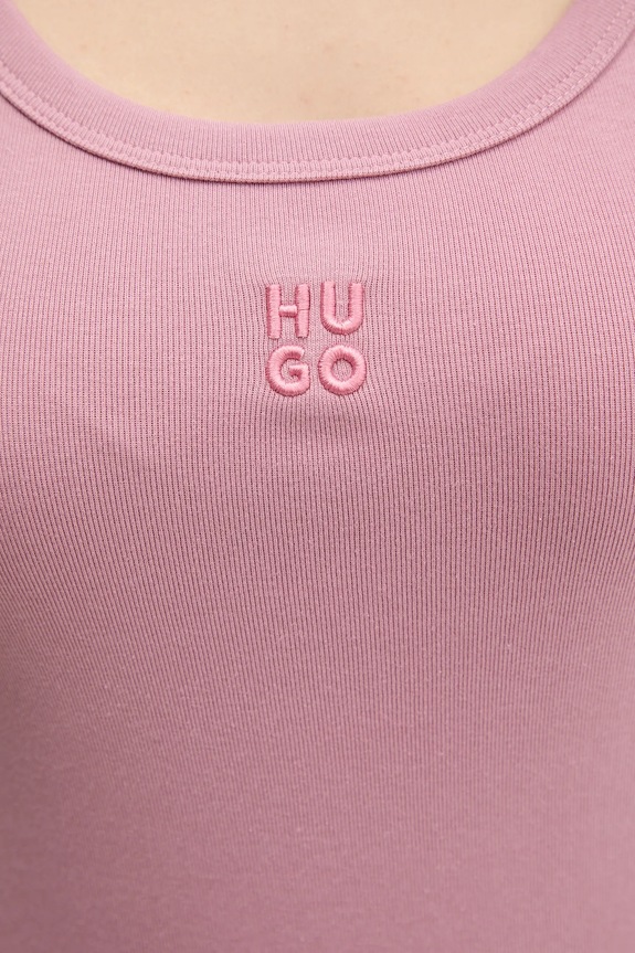 HUGO top damskie Datamia 50514489 różowy