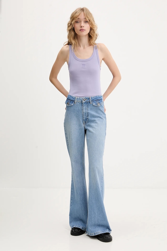 HUGO top damski Datamia 50514489 fioletowy SS26