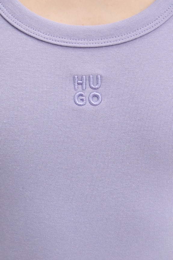 HUGO top damski Datamia 50514489 fioletowy