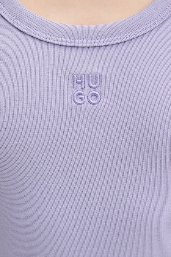 HUGO top damski Datamia 50514489 fioletowy