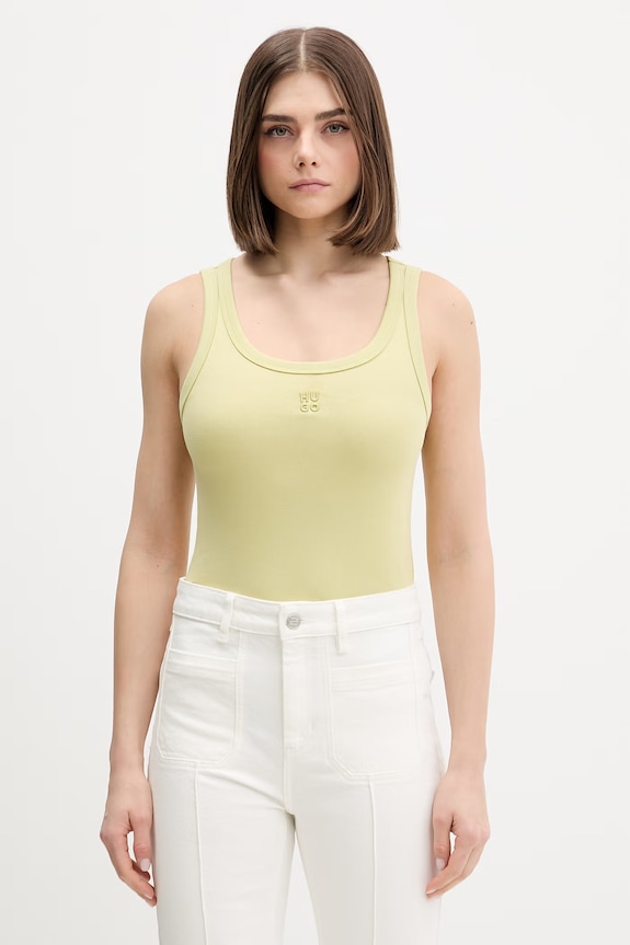 HUGO top damski Datamia zielony 50514489