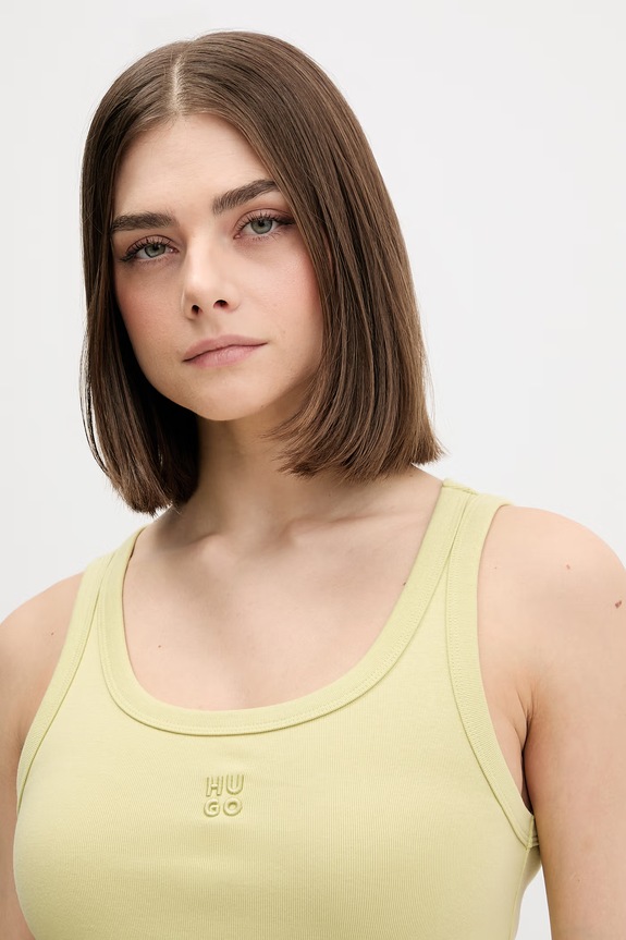 HUGO top damski Datamia zielony 50514489