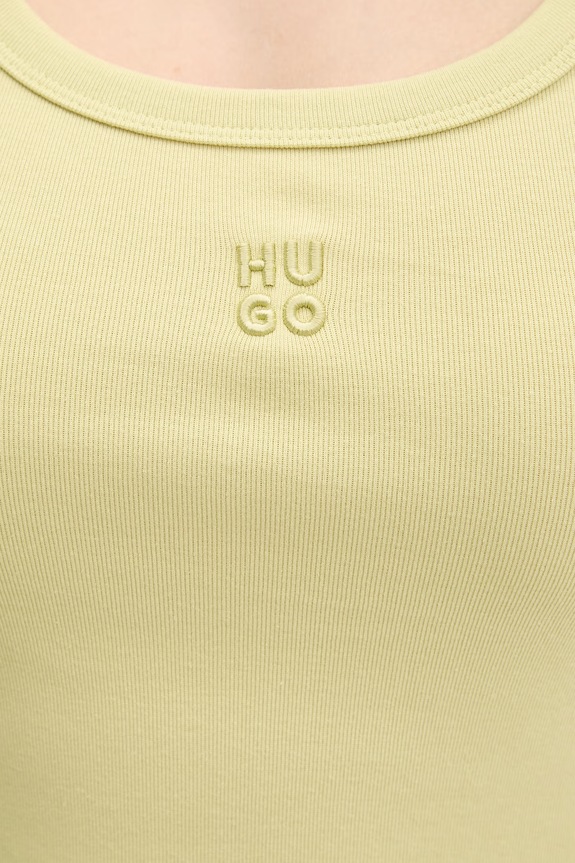 HUGO top damski Datamia 50514489 zielony