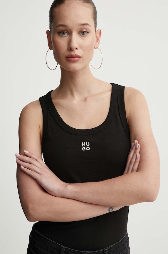 HUGO top damski Datamia czarny 50514489