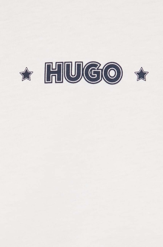 HUGO pamut póló 50518339 fehér