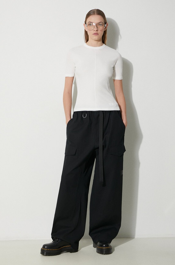 Памучна тениска Y-3 Fitted SS Tee IV7749 бежов SS24