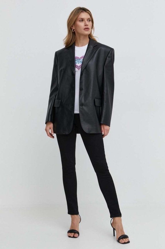 Μπλουζάκι Versace Jeans Couture 76HAHL09.CJ02L λευκό SS24