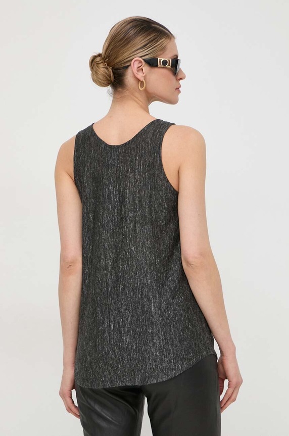 Oblečenie Ľanový top Pinko 103475.A1U9 čierna