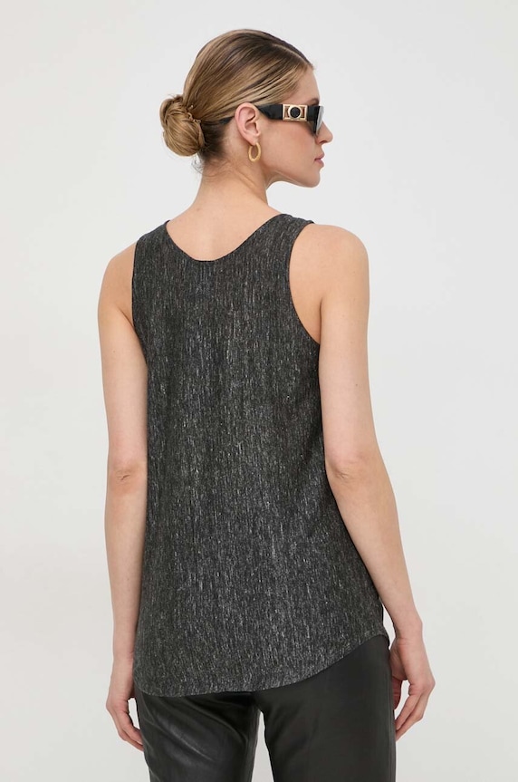 Oblečenie Ľanový top Pinko 103475.A1U9 čierna