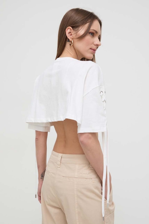 Odzież Pinko t-shirt bawełniany 103755.A1UA biały