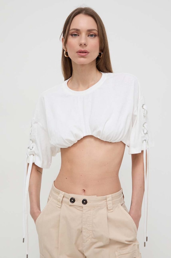 Pinko t-shirt bawełniany biały 103755.A1UA