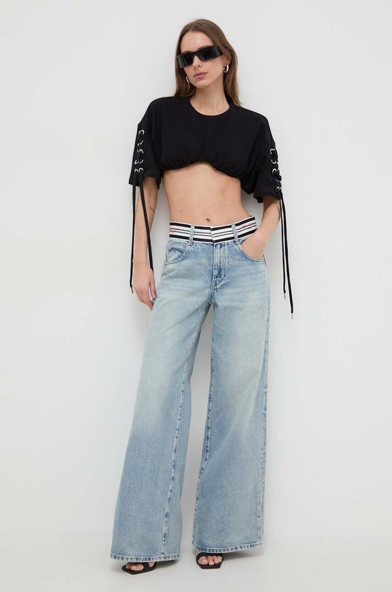 Βαμβακερό μπλουζάκι Pinko 103755.A1UA μαύρο SS24