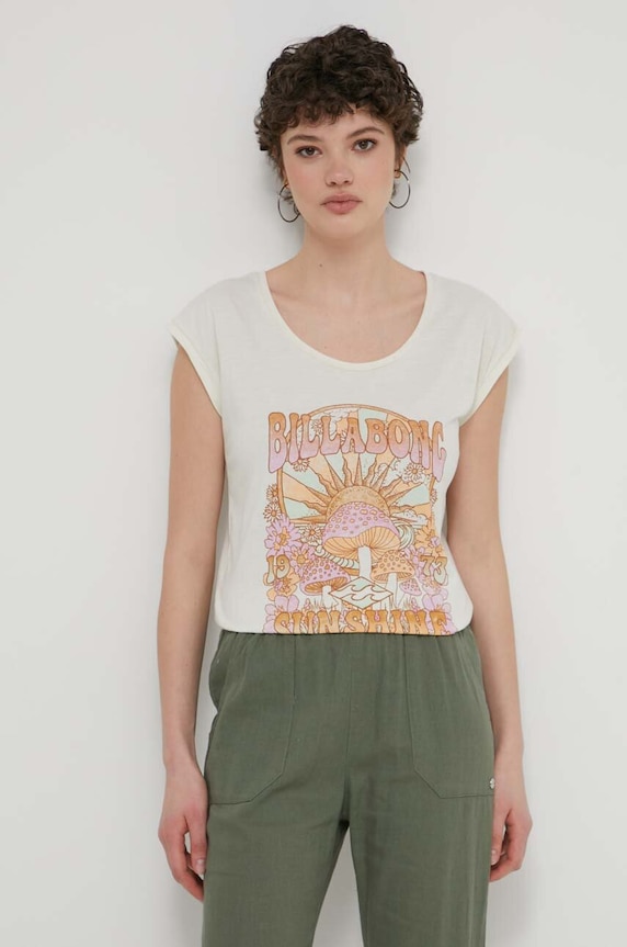 Billabong t-shirt beżowy EBJZT00241