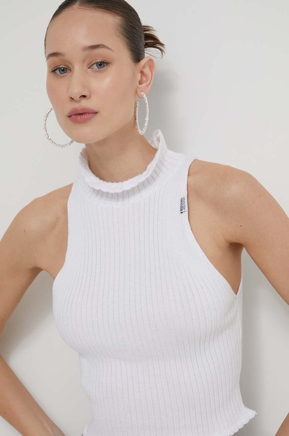 Moschino Jeans pamut pulóver fehér 0884.3706