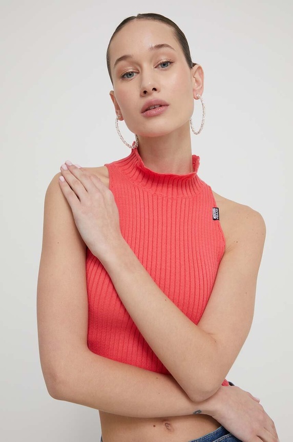 Bavlněný svetr Moschino Jeans růžová 0884.3706