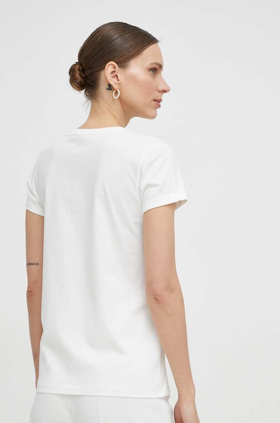 Odzież Twinset t-shirt bawełniany 241TT2411 beżowy