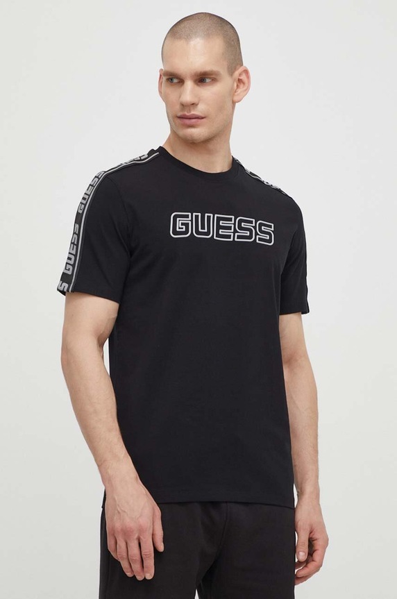 Tričko Guess ARLO nášivka čierna Z4GI18.J1314