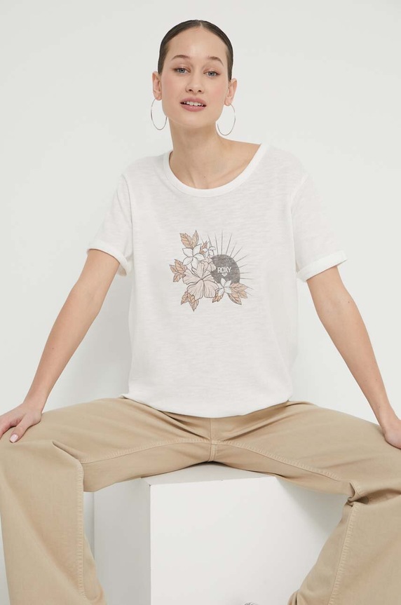 Roxy tricou print alb ERJZT05667