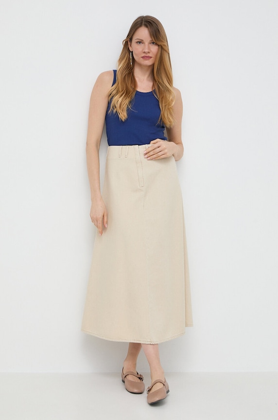 Weekend Max Mara top bawełniany 2415941082600 granatowy SS24