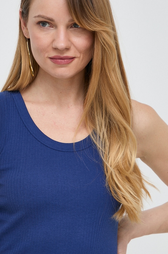 Weekend Max Mara top bawełniany granatowy 2415941082600