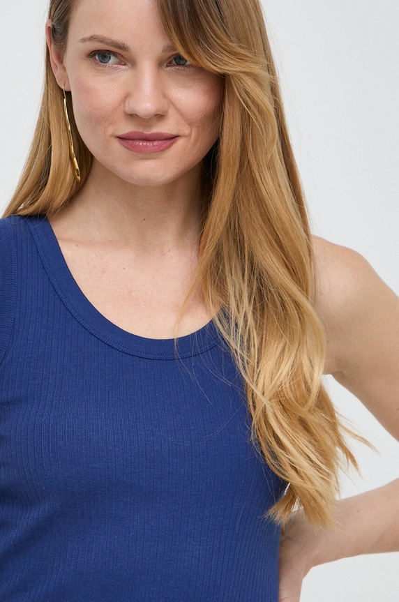Weekend Max Mara top bawełniany granatowy 2415941082600