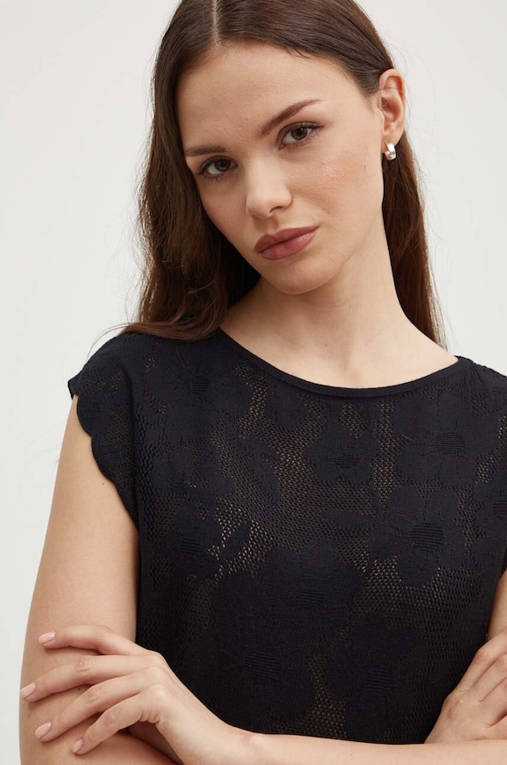 United Colors of Benetton top czarny 103CD10AR
