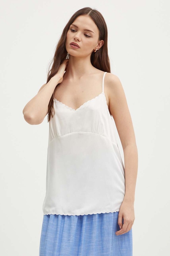 United Colors of Benetton bluza uni bej 55L5DH00M