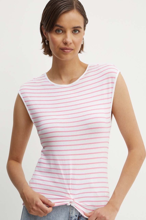 United Colors of Benetton t-shirt różowy 3NRAD107J