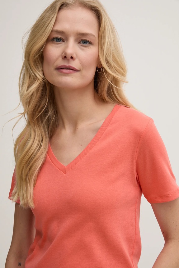 Oblečenie Bavlnené tričko United Colors of Benetton 3GA2E4230 oranžová