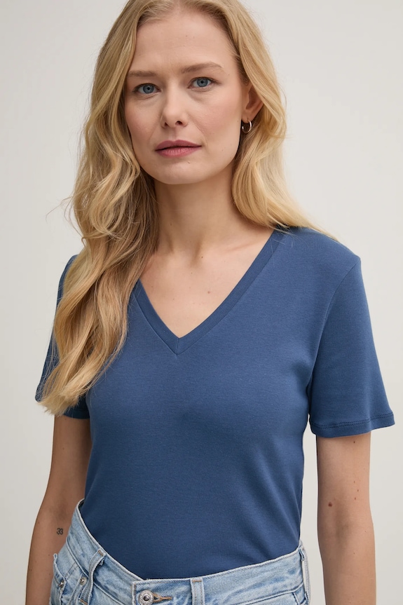 United Colors of Benetton tricou din bumbac uni bleumarin 3GA2E4230