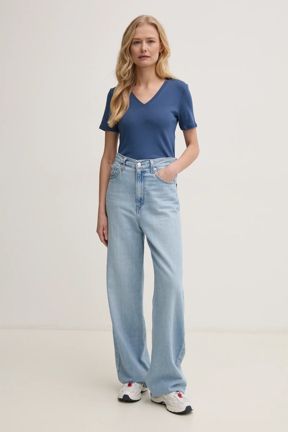 United Colors of Benetton tricou din bumbac 3GA2E4230 bleumarin AA00