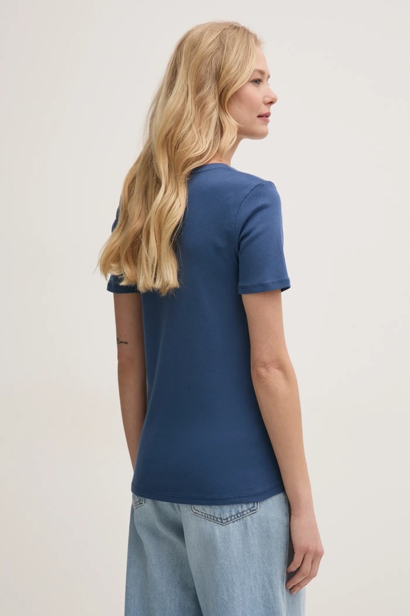 Îmbrăcăminte United Colors of Benetton tricou din bumbac 3GA2E4230 bleumarin