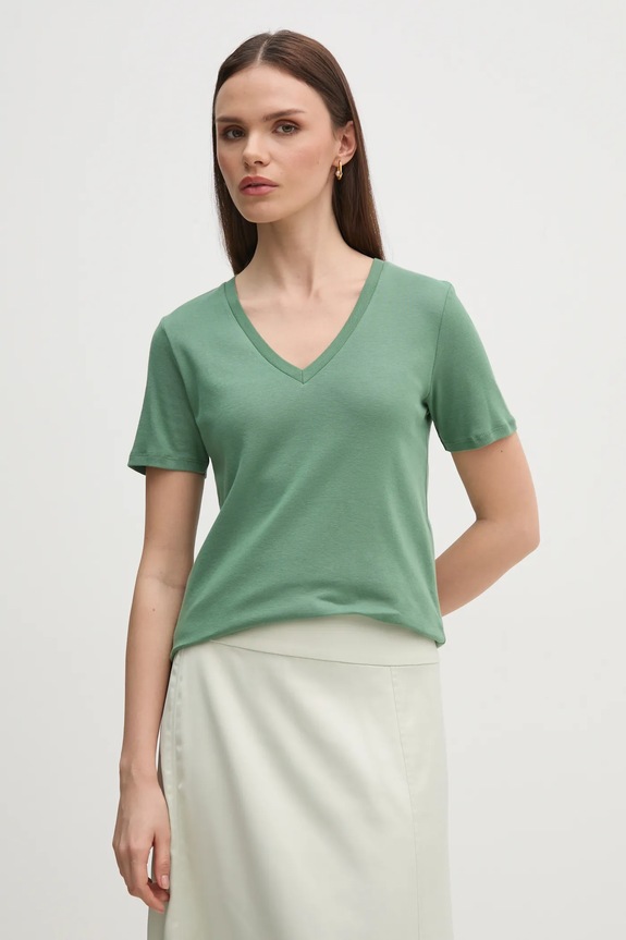 United Colors of Benetton t-shirt in cotone semplice verde 3GA2E4230
