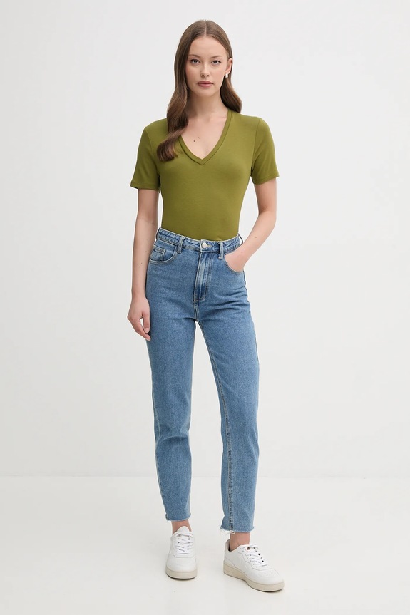 United Colors of Benetton tricou din bumbac 3GA2E4230 verde AA00